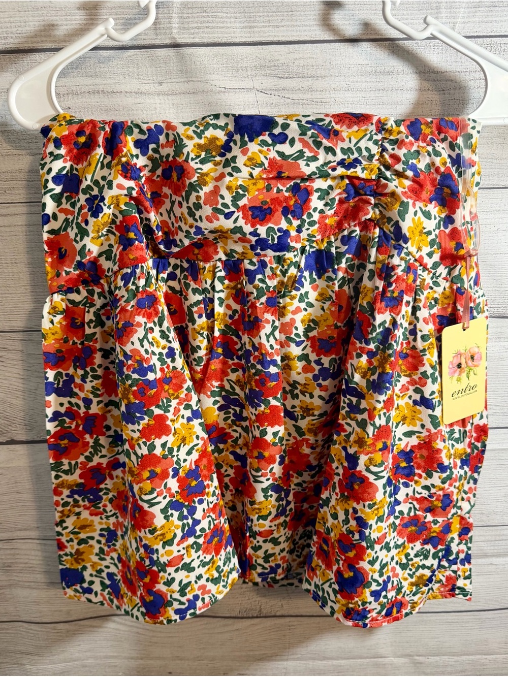 entro Floral Skirt in Red, Blue & Yellow